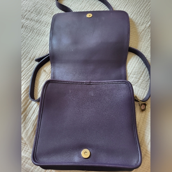 RARE VINTAGE COACH Ink (Dark Purple) Tribecca Flap 9092 - Picture 4 of 16